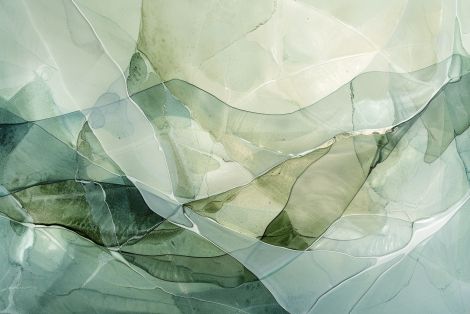 Verdant Layers of Flowing Glass