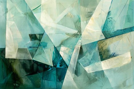 Fractured Ice in Teal Light