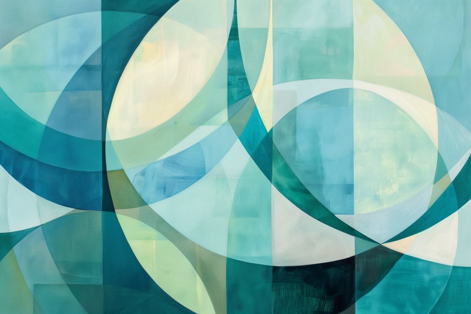 Teal Crescents in Layered Harmony