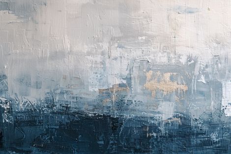 Stormy Horizon in Blue and Gold