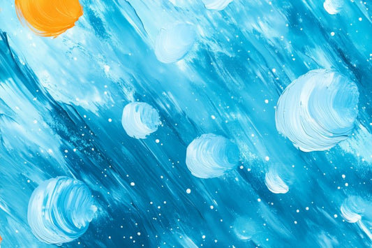 Celestial Dance in Azure Skies