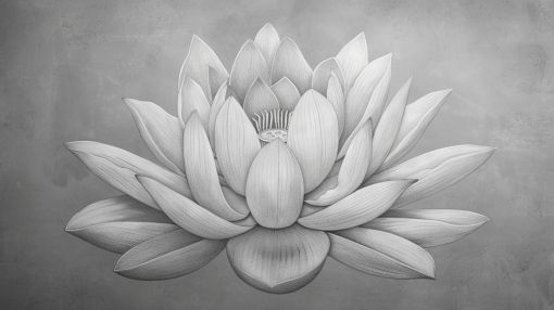 Silver Lotus in Graceful Bloom