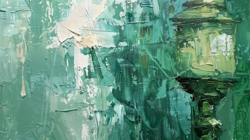 Emerald Layers of Abstract Depth