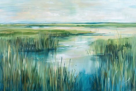 Tranquil Marshlands at Morning Light