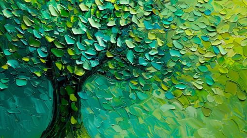 Emerald Tree in Textured Bloom