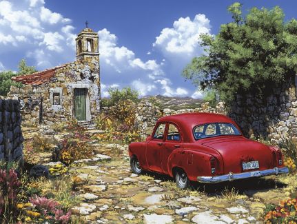 Red Car at the Old Chapel