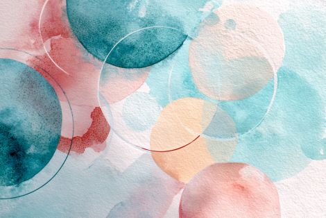 Floating Circles in Soft Watercolor