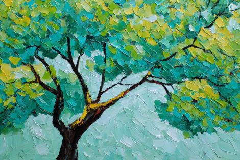 Emerald Canopy in Textured Light