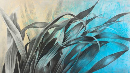Silver Leaves Against Azure Sky