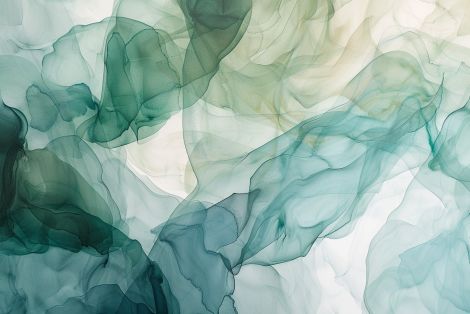 Ethereal Tides in Emerald Mist