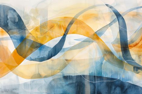 Flowing Currents in Gold and Blue