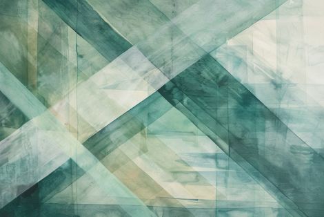 Intersecting Planes of Teal Serenity