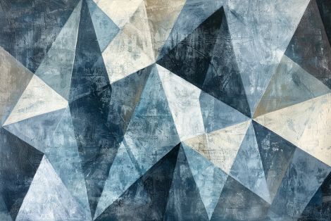 Fractured Ice in Midnight Blue