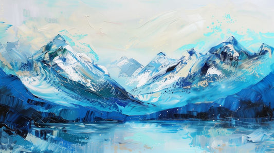 Frozen Peaks Over Alpine Lake