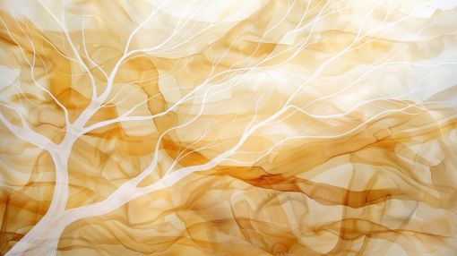 Golden Whispers of a White Tree