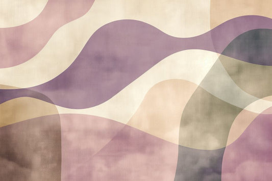 Flowing Waves in Muted Lavender