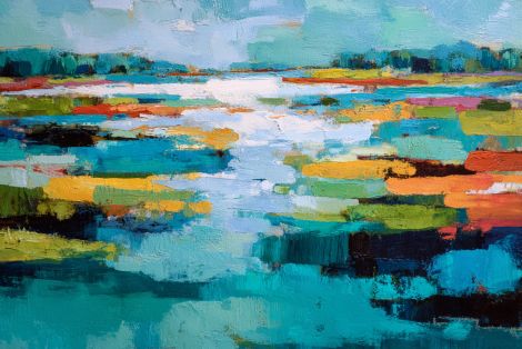 Vibrant Marsh Waters at Daybreak