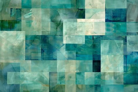 Teal Fragments of Quiet Depth
