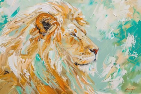 Majestic Lion in Golden Light