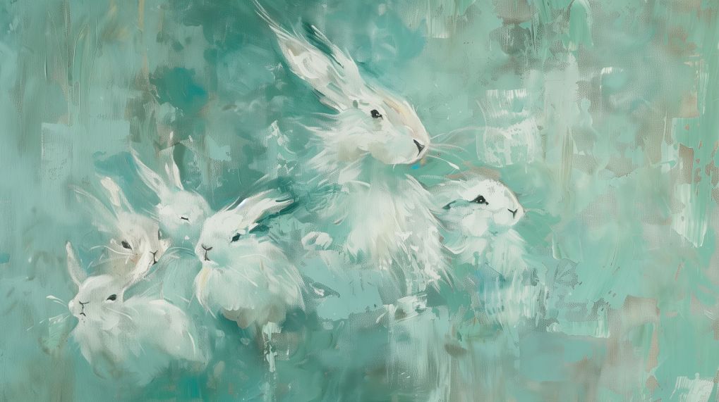 White Rabbits in Ethereal Mint