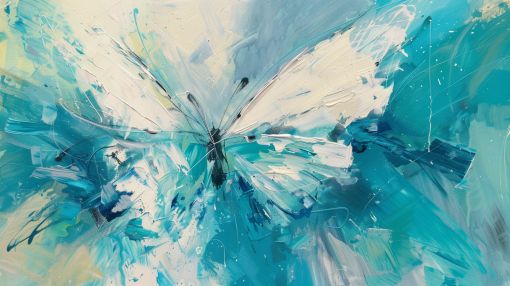Ethereal Butterfly in Turquoise Dreams