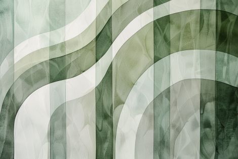 Verdant Waves Through Frosted Glass
