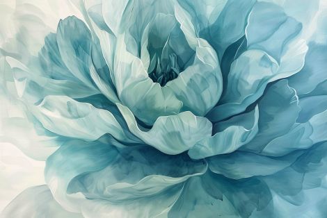 Ethereal Blue Peony in Soft Light