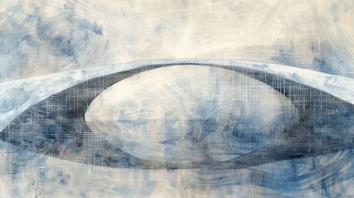 Ethereal Bridge in Blue Mist