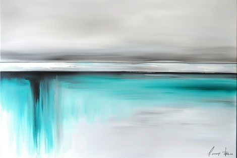 Turquoise Horizon Abstract Seascape