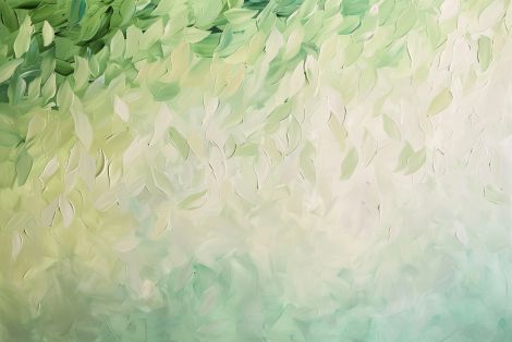 Cascading Leaves in Soft Green