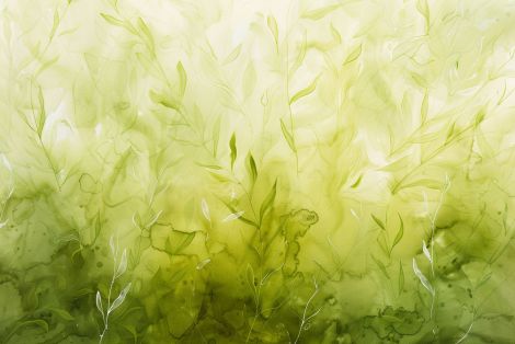 Ethereal Green Leaves in Morning Light