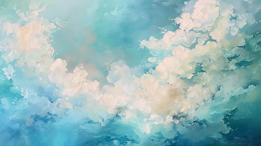 Ethereal Clouds in Turquoise Sky