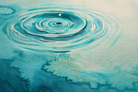 Turquoise Ripple in Still Waters