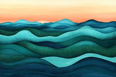 Rolling Hills at Twilight Horizon