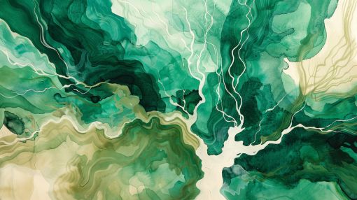 Emerald Currents Through Ancient Valleys