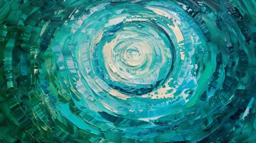 Turquoise Vortex of Ocean Depths