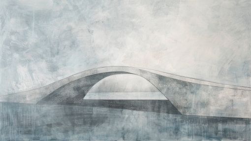Ethereal Bridge in Muted Stillness