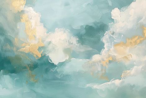 Golden Light Through Ethereal Clouds