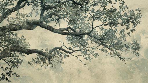 Ancient Oak in Muted Whispers