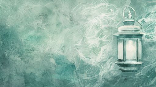Ethereal Lantern in Misty Teal