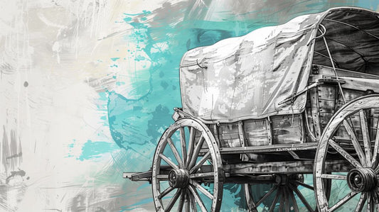 Weathered Prairie Wagon in Turquoise