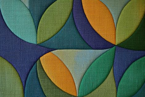 Woven Geometry in Cool Tones