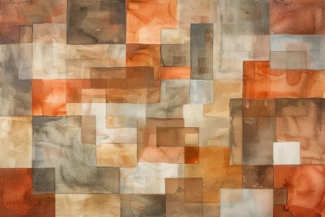 Warm Terracotta Patchwork of Light