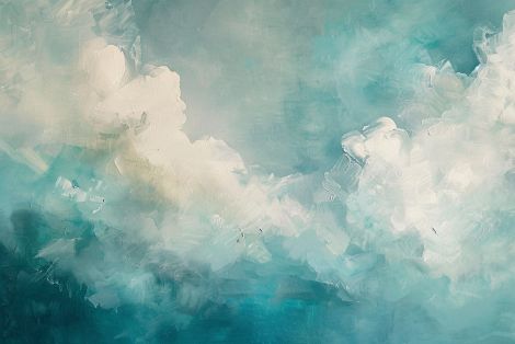 Ethereal Clouds in Teal Reverie