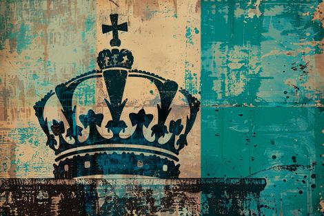 Royal Crown on Weathered Teal