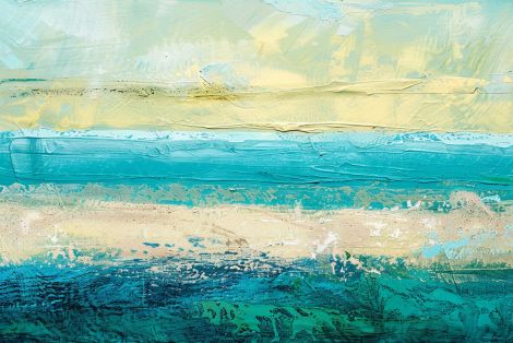 Coastal Horizon in Turquoise and Sand