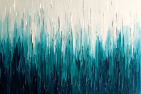 Teal Cascade in Winter Light