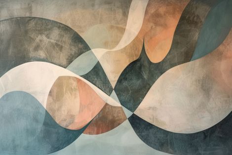 Flowing Forms in Muted Earth Tones