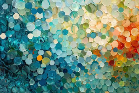 Ocean Bubbles in Warm Light