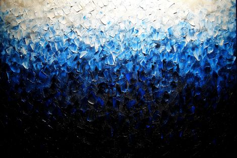 Frozen Cascade in Midnight Blue